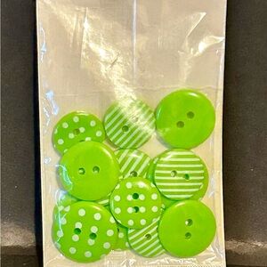 Vintage Lime Green Button Set